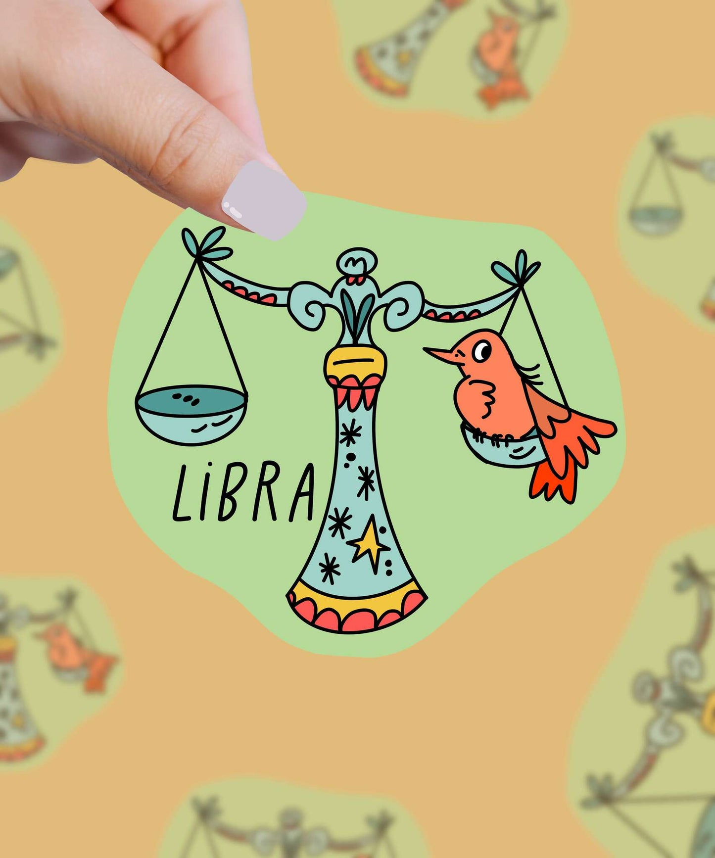 Libra Zodiac Astrology Sign Vinyl Sticker