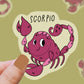 Scorpio Zodiac Astrology Sign Vinyl Sticker