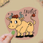 Taurus Zodiac Astrology Sign Vinyl Sticker