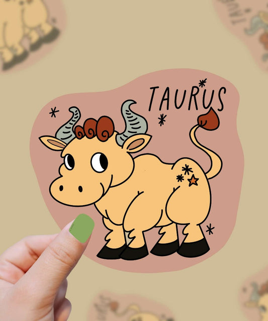 Taurus Zodiac Astrology Sign Vinyl Sticker